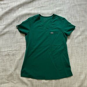 Figs Women's Hunter Green Scrub Top (Limited Edition Color)